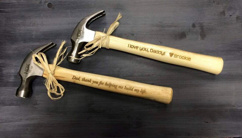 First Fathers Day Gift, Gifts for Grandpa, Grandpa Gift, Gifts for Dad, New Daddy, New Father, Personalized Tools, Engraved Hammer, Tools image 2