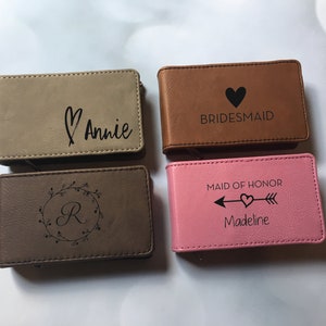 Bridesmaid Gift Personalized, Brides Party, Faux Leather Manicure Set, Birthday Gift for Her, Unique Gifts for Women, Gift Ideas for Women image 2