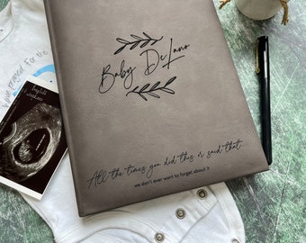 Faux Leather Baby Memory Book | Personalized Keepsake Journal
