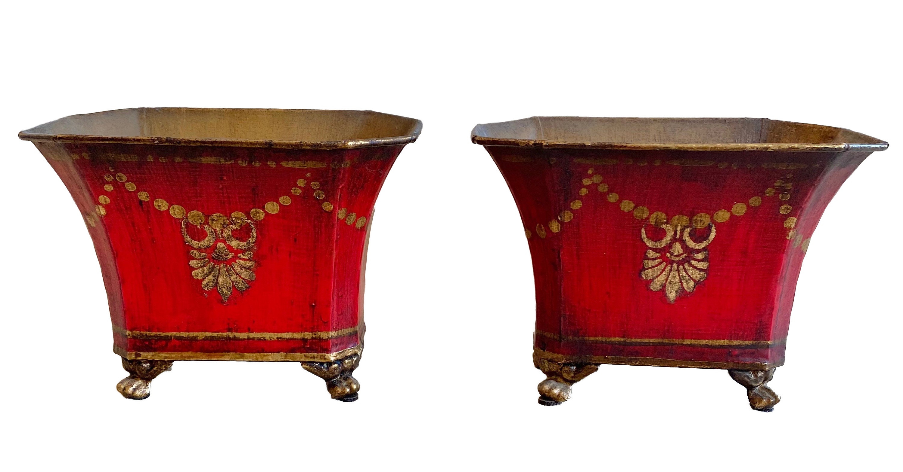 Jardinières Tole rouge