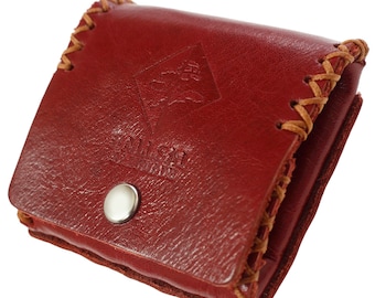 Monedero de cuero, bolsa de monedas de cuero, monedero de cuero, estuche pequeño para monedas, portamonedas de cuero, monedero de cuero hecho a mano, cartera para monedas