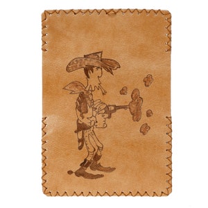 Lucky Luke Tobacco Pouch, Leather Rolling Pouch, Handmade Tobacco Pouch, Leather Tobacco Pouch,  Leather Tobacco Pouch, Tobacco Cases