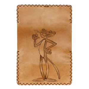 Pink Panther Tobacco Pouch, Leather Rolling Pouch, Handmade Tobacco Pouch, Leather Tobacco Pouch,  Leather Tobacco Pouch, Tobacco Cases