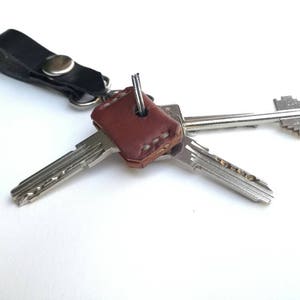 Leather Key Cap, Leather Key Toppers, Leather Key Cover, Leather Key Sleeve, Key Accessories image 4