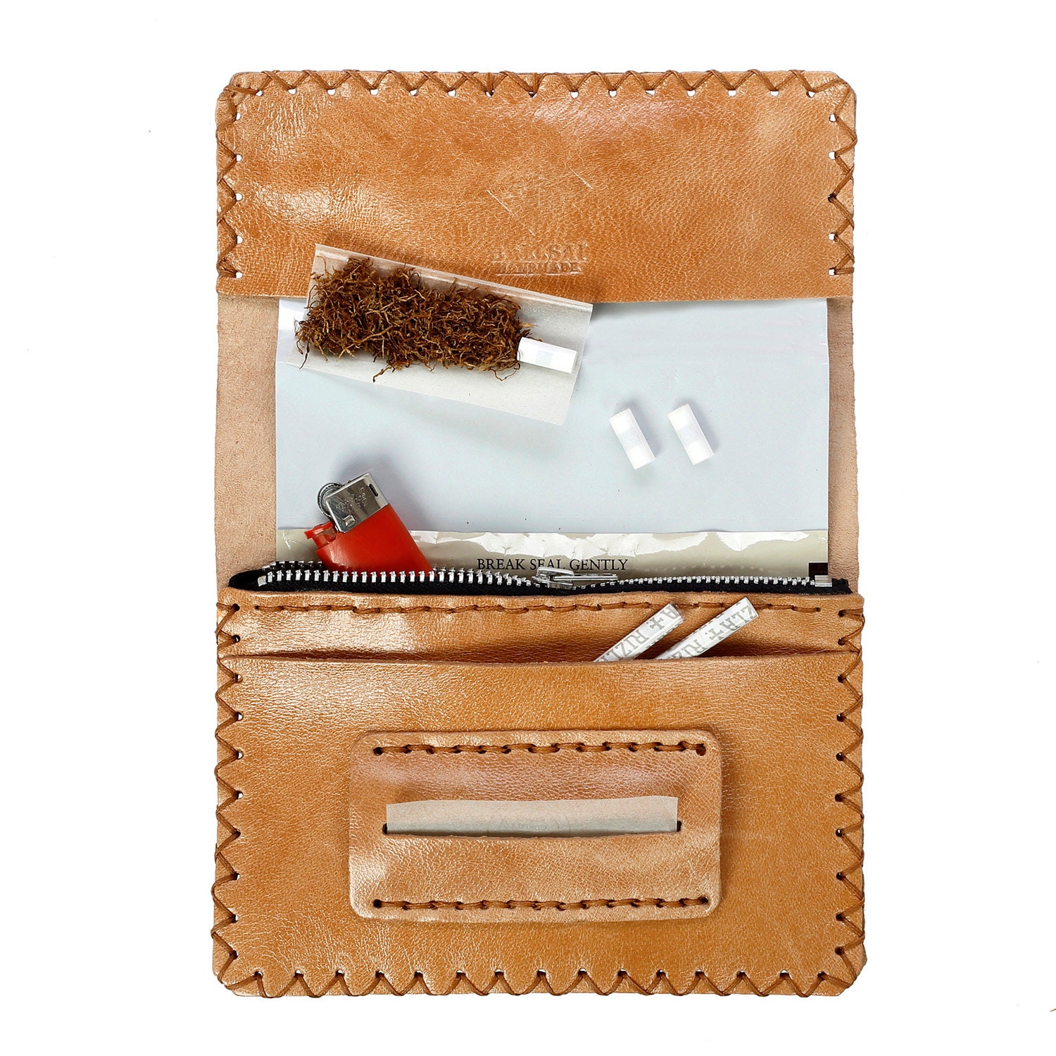 Leather Tobacco Pouch Pyrography Tobacco Pouch Handmade Etsy