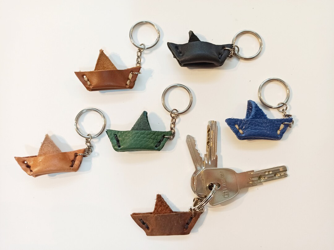 STUDS & KNITTING LEATHER SHORT KEY RING【BLACK】｜CALEE