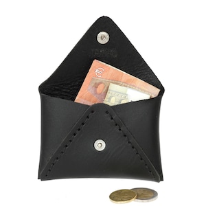 Borsa avvolgente in pelle, Portafoglio in pelle, Porta carte in pelle, Portamonete in pelle, Porta carte busta, Portafoglio fatto a mano, Custodia per carte in pelle