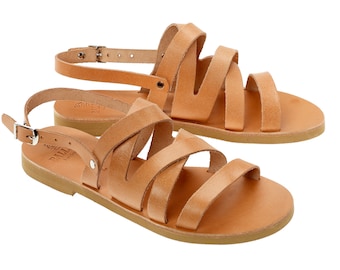 Handmade Leather Gladiator Sandals, Ancient Greek Style, Summer Shoes