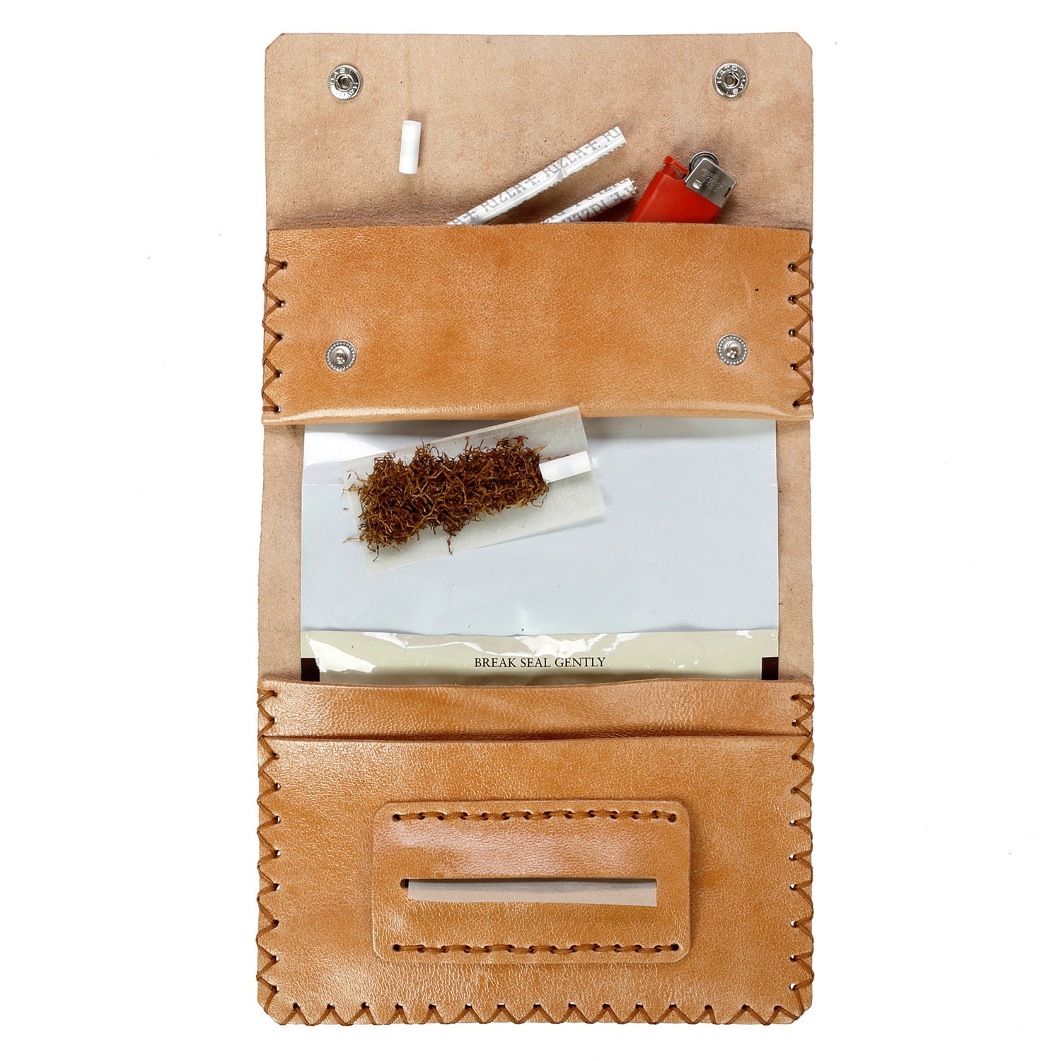 Leather Tobacco Pouch Pyrography Tobacco Pouch Handmade Etsy