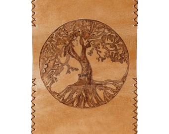 Tree of life Leather Tobacco Pouch, Handmade Leather Tobacco Pouch, Leather Rolling Pouch, Leather Tobacco Pouch, Tobacco Cases