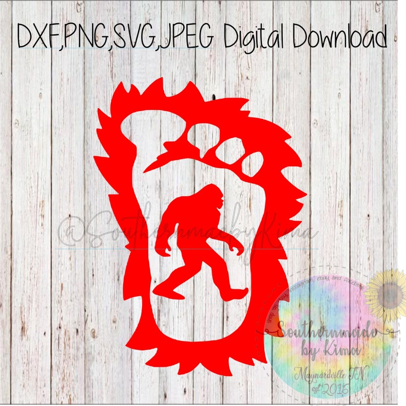 Bigfoot Png DXF SVG Jpeg digital download cut file for | Etsy