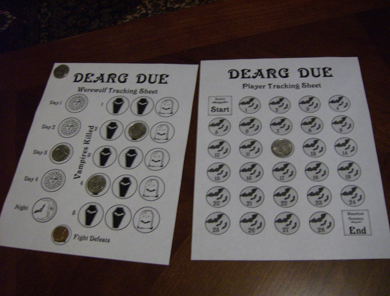 DEARG DUE Irish Vampire Drinking Game Etsy
