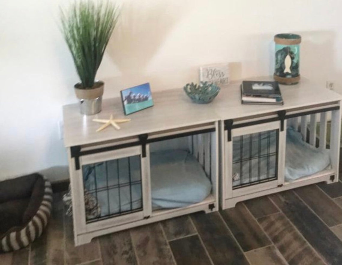 Wooden Barn Door Dog Cat Crate Pet Crate Etsy