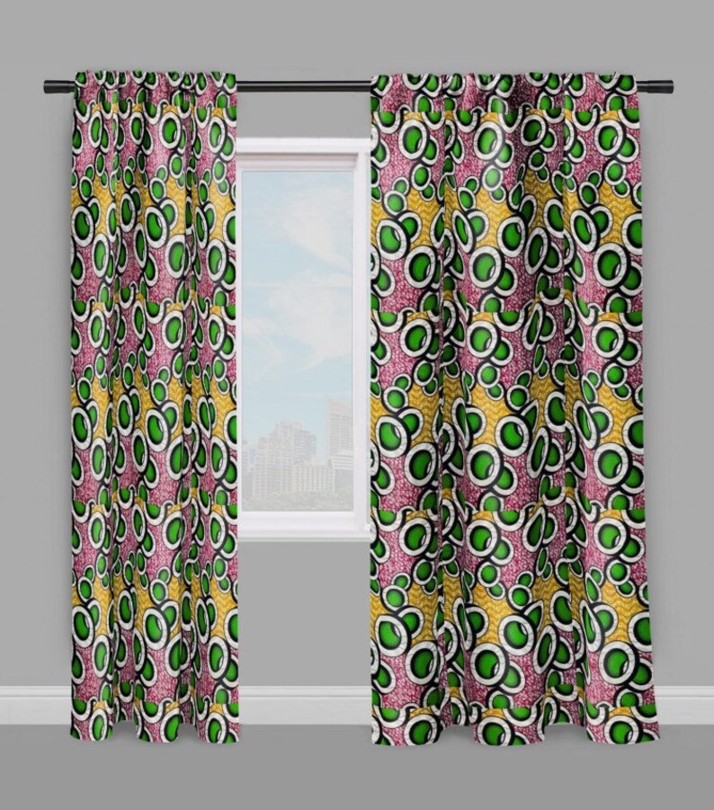 African Waxprint Window Curtains Image 0