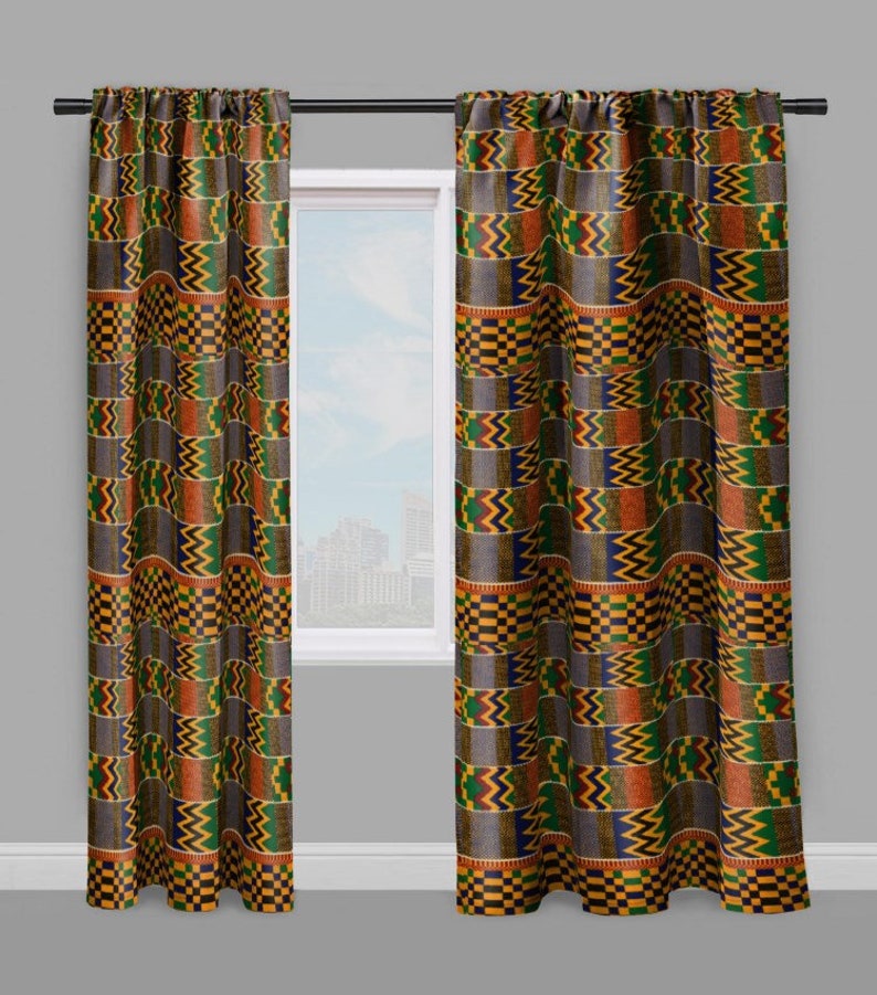 African Waxprint Window Curtains