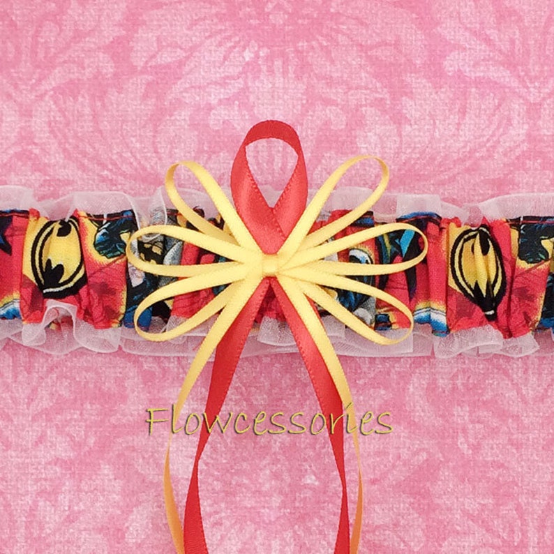 Pick Charm BATMAN handmade bridal wedding garter toss