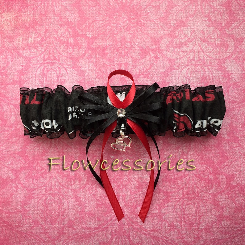 ARIZONA CARDINALS handmade bridal prom garter pick charm toss