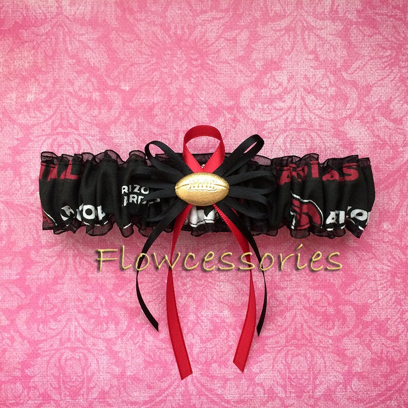 ARIZONA CARDINALS handmade bridal prom garter pick charm toss