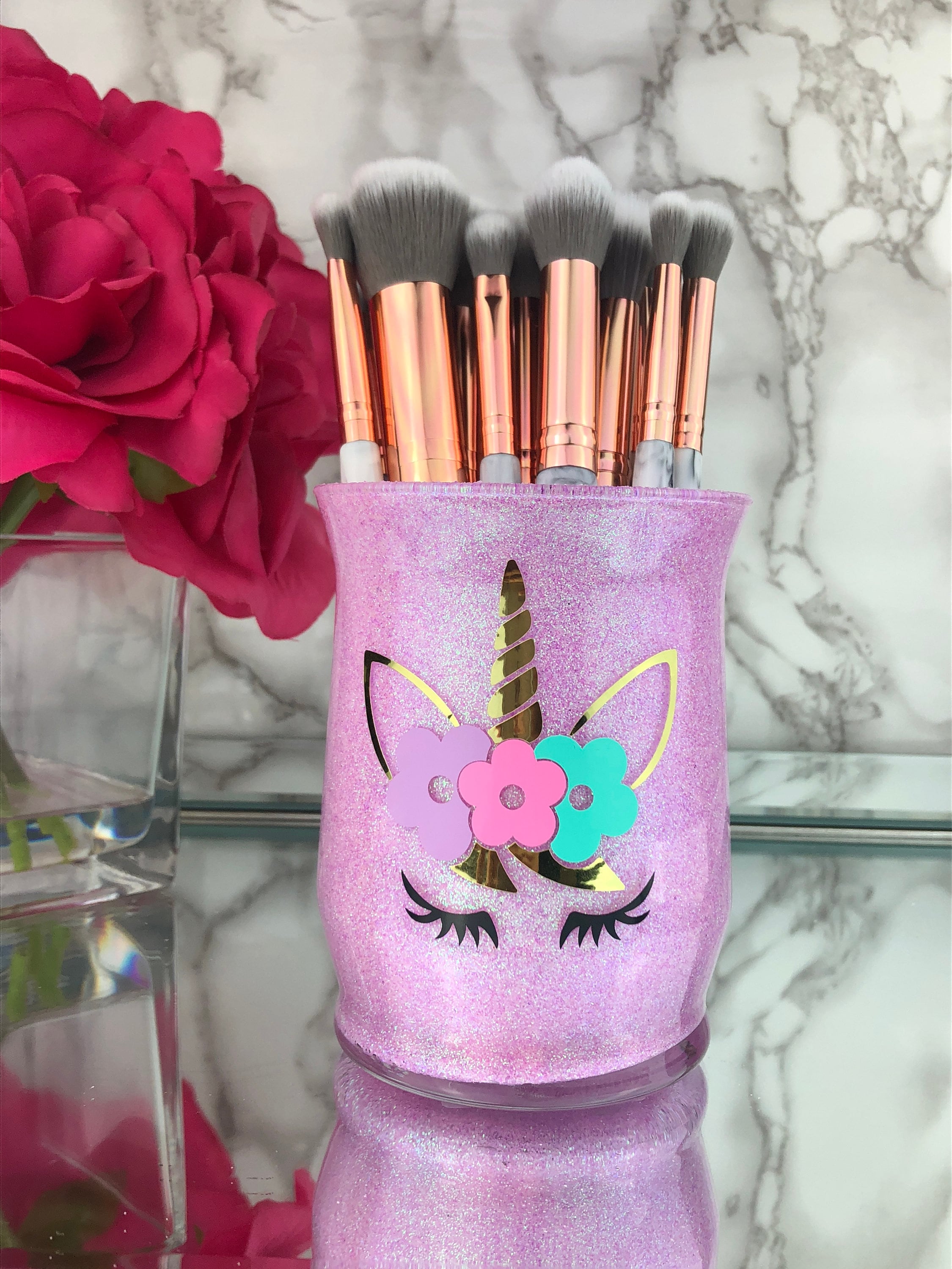 Makeup Brush Holder Makeup Artist Gift Makeup Vanity Etsy