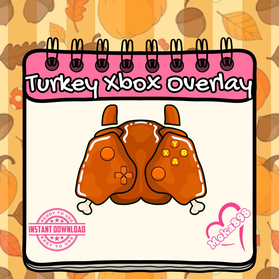 Roast Turkey Thanksgiving Cartoon Controller Overlay Skin Xbox One OBS
