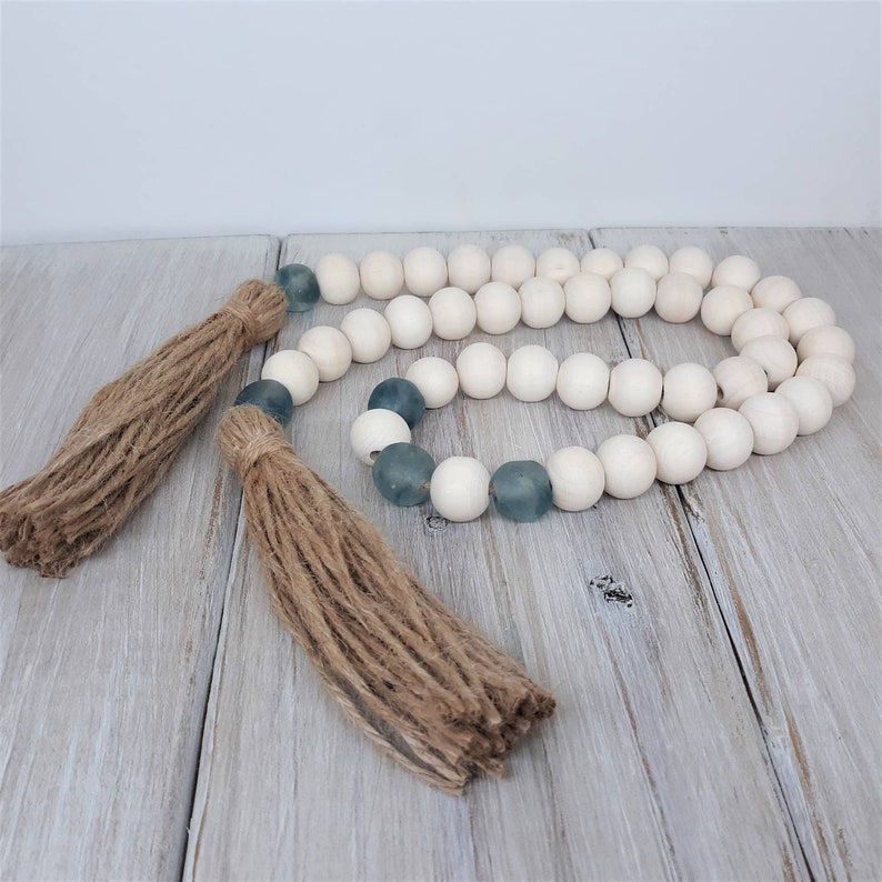 Sea Glass Garland Beach Garland Seaglass Beaded Garland - Etsy UK