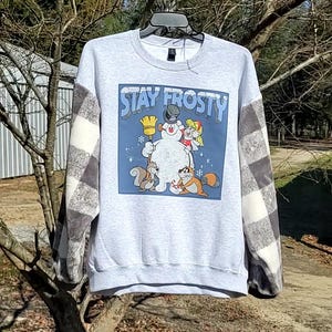 Reworked Sweatshirt, Upcycled Sweatshirt, Repurposed Clothing, Altered Clothing, Patchwork Sweatshirt, Upcycled OOAK. Size XS - XXL