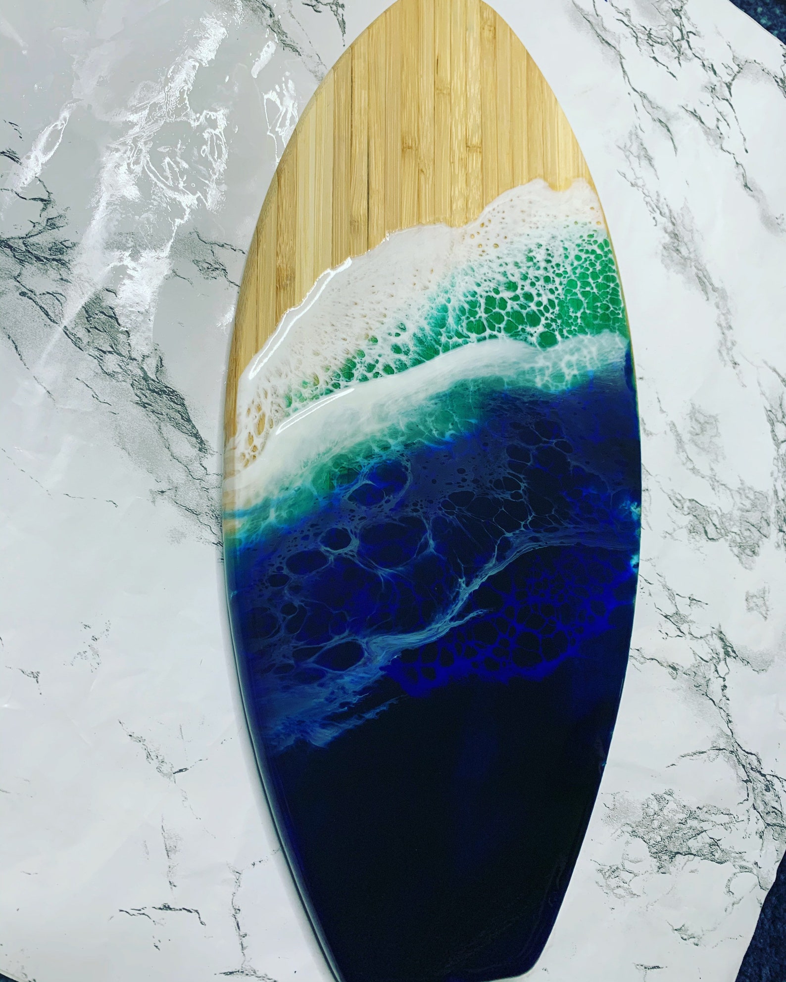 Wave Resin Art Charcuterie Board/ Wave Serving Tray / Wall - Etsy