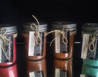 Soy Candle//4oz//8oz//16oz//Mason Jar Candle//Choose Your Scent// Container Candle //Hand Poured// Soot Free and Non-Toxic// Vegan