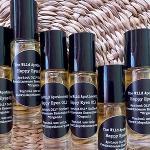 Happy Eyes Serum, Under Eye Oil, Organic Eye Cream, Targets dark circles, under eye, puffiness