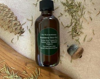 Aceite capilar de romero para el crecimiento del cabello / Infusión de aceite de oliva, jojoba y ricino