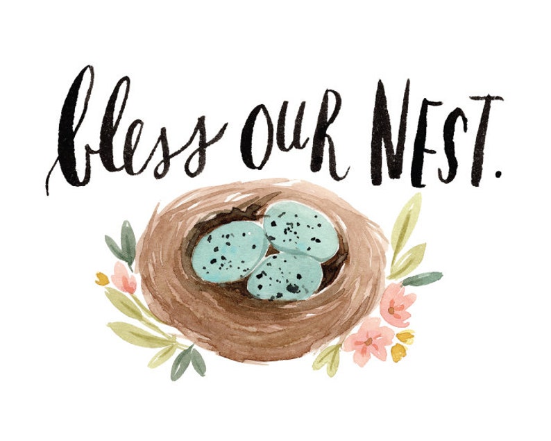 Bless Our Nest Art Print - Etsy