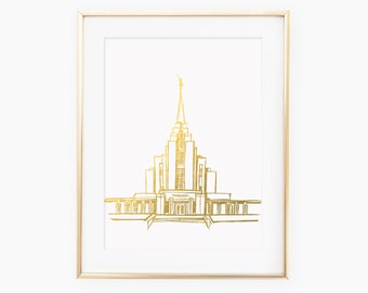 Rexburg Lds Temple Print | Etsy