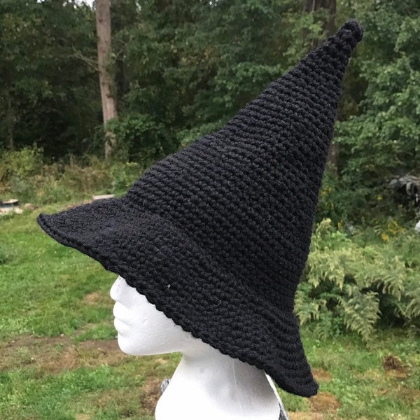 Witch hat, crochet witch hat, warm witch hat, winter witch hat, crocheted witch hat, handmade witch hat, Snufkin hat, color witch hat