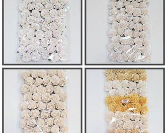 50 Trellis Rose's Handmade Mulberry Paper Flowers #SAA-045, #SAA-496, #SAA-099