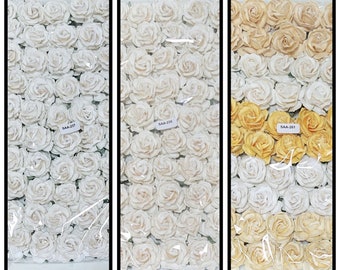 50 Wild Rose's 30mm Handmade Mulberry Paper Flowers #SAA-237, #SAA-235, #SAA-261