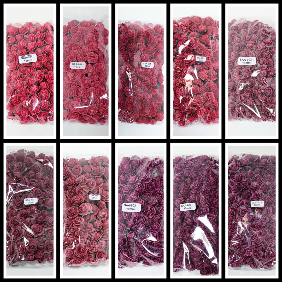 100 Red Roses Paper 100 Red Roses, Handmade Mulberry Paper Open Roses #SAA-001, #SAA-002, # ...