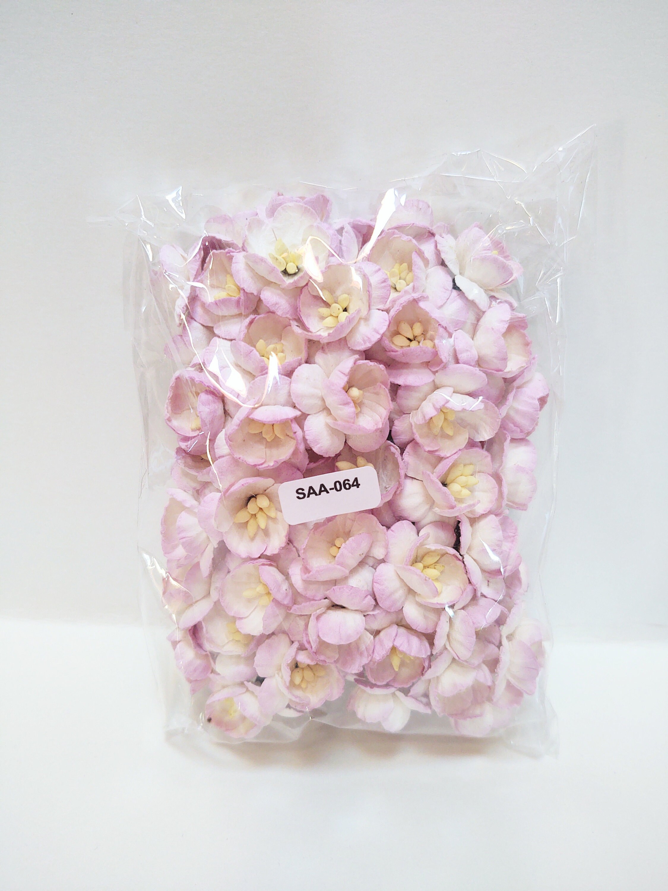 50 Cherry Blossoms, Lilac or Mix Purples, Handmade Mulberry