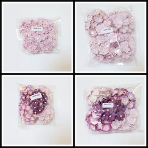 100 Sweetheart Blossoms, Handmade Mulberry Paper Flowers #SAA-443, #SAA-333, #SAA-573, #saa-586