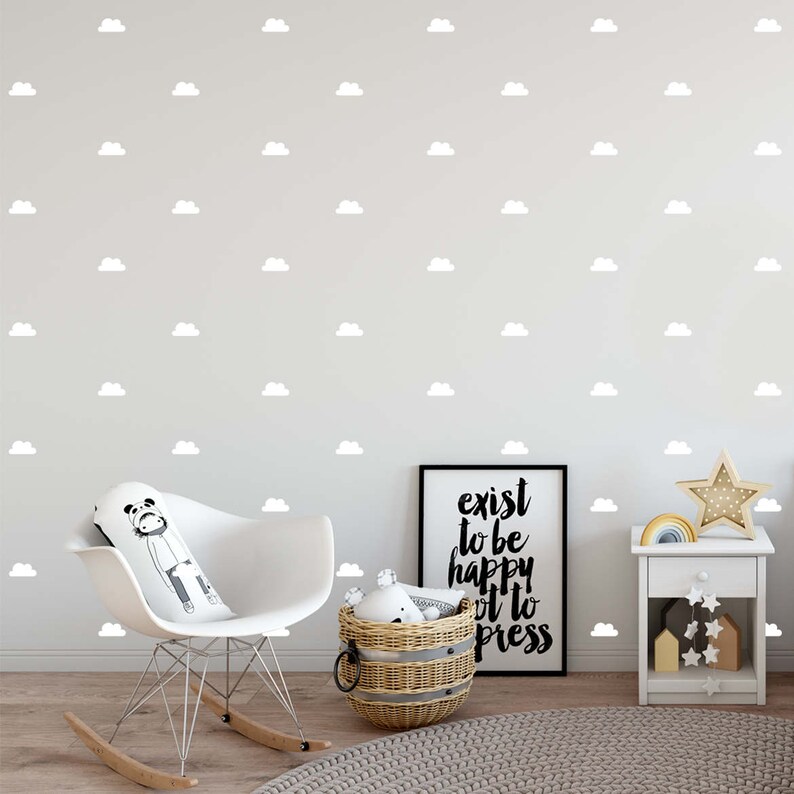 Cloud Nursery Decal Clouds Wall Decal Cloud Decals Sky Wall Etsy