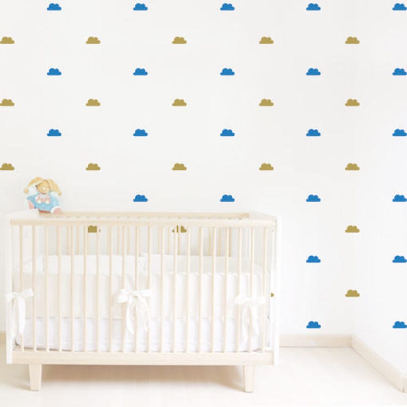 Cloud Nursery Decal Clouds Wall Decal Cloud Decals Sky Wall Etsy