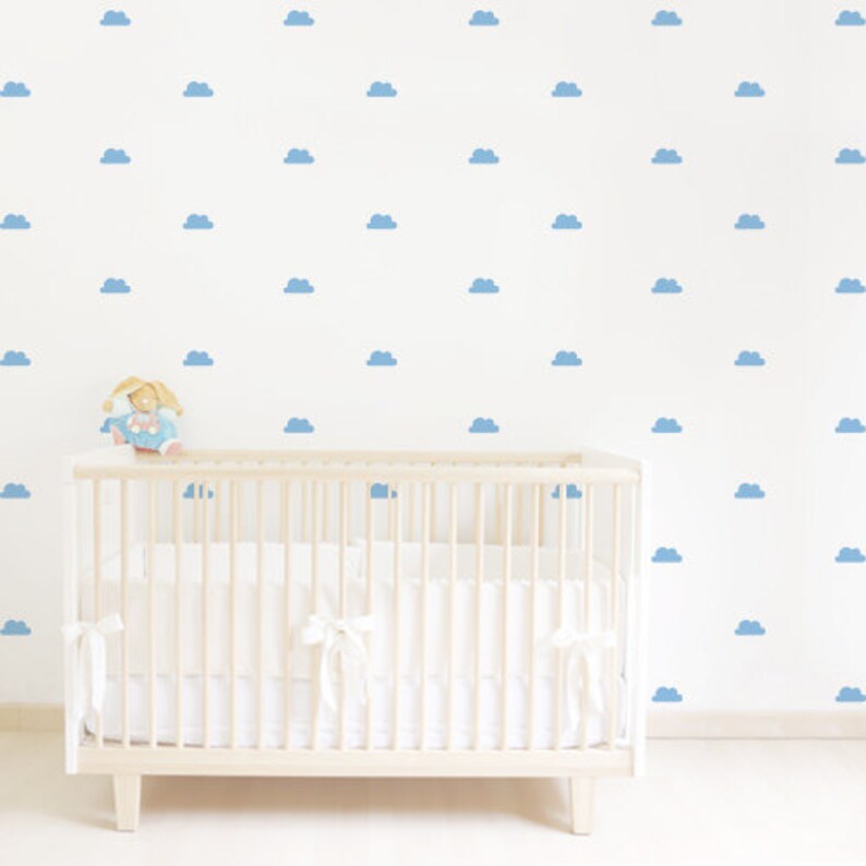 Cloud Nursery Decal Clouds Wall Decal Cloud Decals Sky Wall Etsy