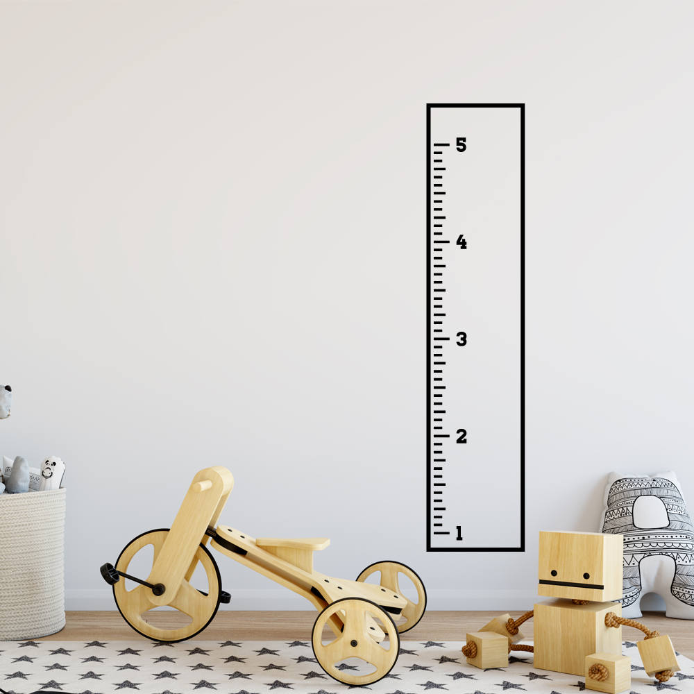 Growth Chart Decal Minimalistic Sticker Height Wall