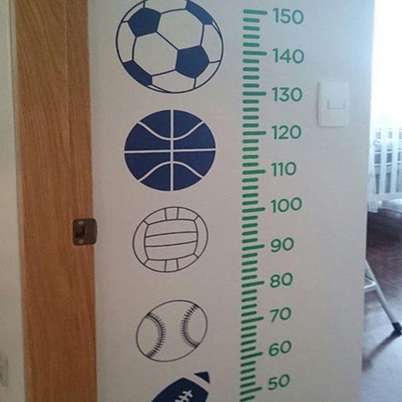 Sports Growth Chart Wall Decal