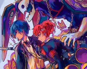 ペルソナ3 結城理 アート - 主人公＆タナトス プリント - Etsy 日本