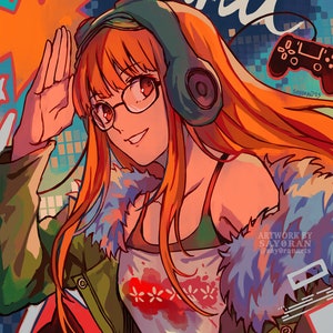 P5 Futaba Sakura "Hermit" 5x7" Mini Foil Print