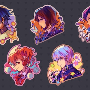 Persona P1-P5 Protagonists 3" Vinyl Stickers