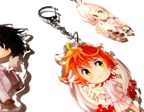 The Promised Neverland Emma Ray Norman Acrylic Decal Keychain 2-sider Hot N