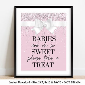 PRINTABLE Babies are Sweet Sign | Pink Paris Theme | Parisian Theme | Baby Shower | 1st Birthday | Bridal Shower PP90