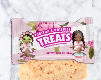 BEWERKBAAR | Label spa-snack | Spa-verjaardagsfeestje | Verwenfeestje | Slaapfeestje | SP-067