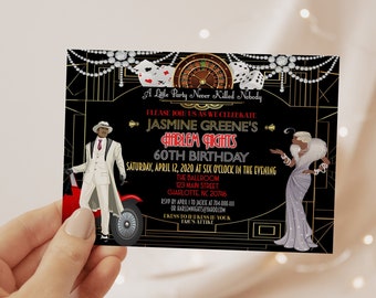 EDITIERBARE DATEI | Harlem Nights Invite | Gatsby Themenhochzeit | Kasino Thema | Geburtstagseinladung | Großer Gatsby | Flapper | Gatsby Invite